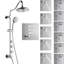 Douche de rénovation FORNO ACQUA AcquaSPA, pluie de tête, pomme de douche de 8 pouces, pomme de douche à main, jets de corps, inverseur 6 fonctions, débit de 1,8 GPM-116472676