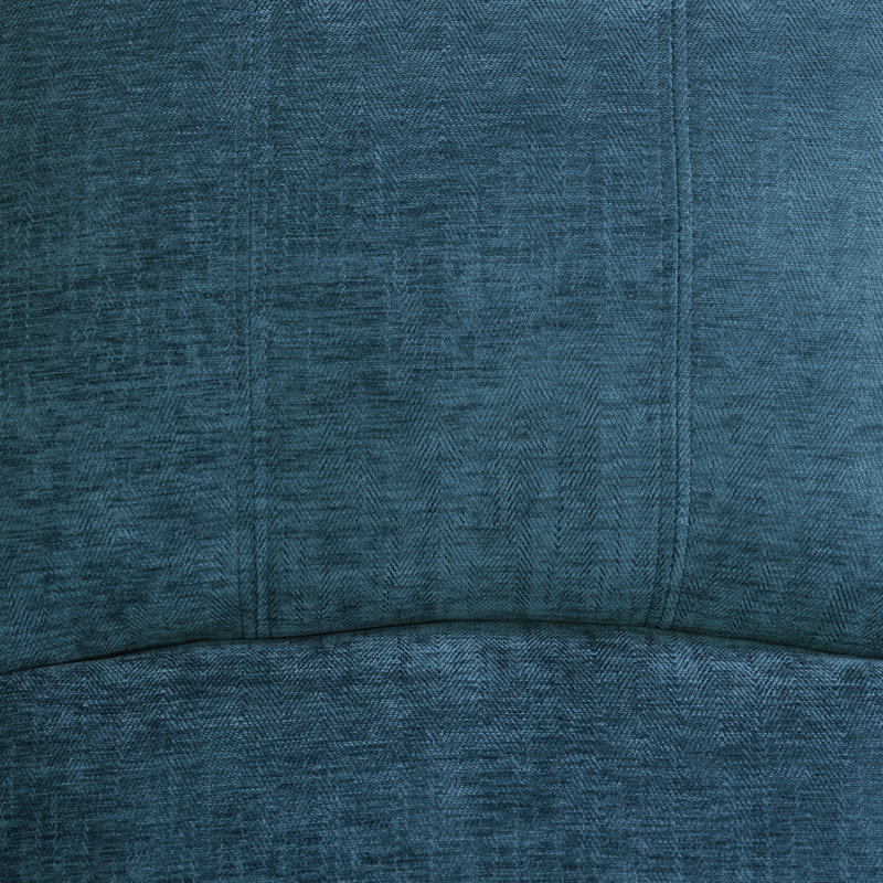 Light Blue Fluffy Fabric Manual Recling Chair, Blue Microfiber / Microsuede