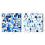 Clevia - Ensemble de 2 collages carrés à formes abstraites-101855809-101855805