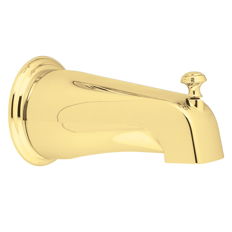 Garniture de robinet de baignoire murale à poignée simple Moen®, Laiton poli