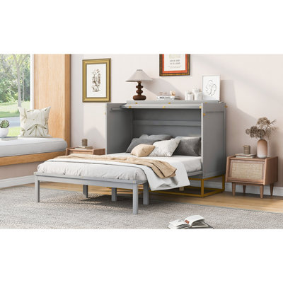 Lit escamotable avec pieds en fer, design moderne