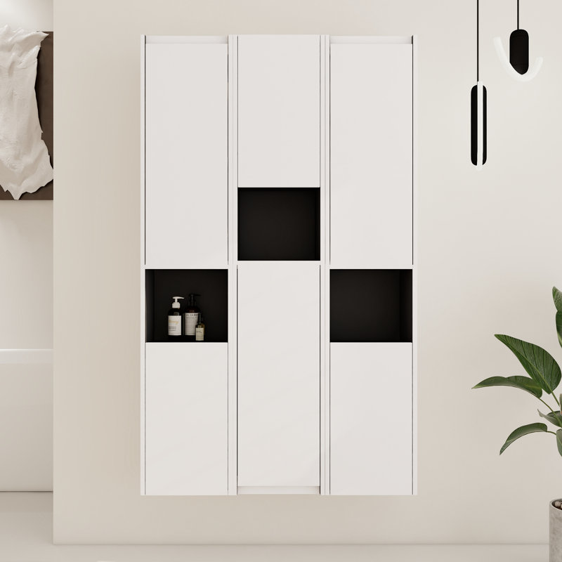 Avonmere 59"H Wall-Mounted Bathroom Cabinet