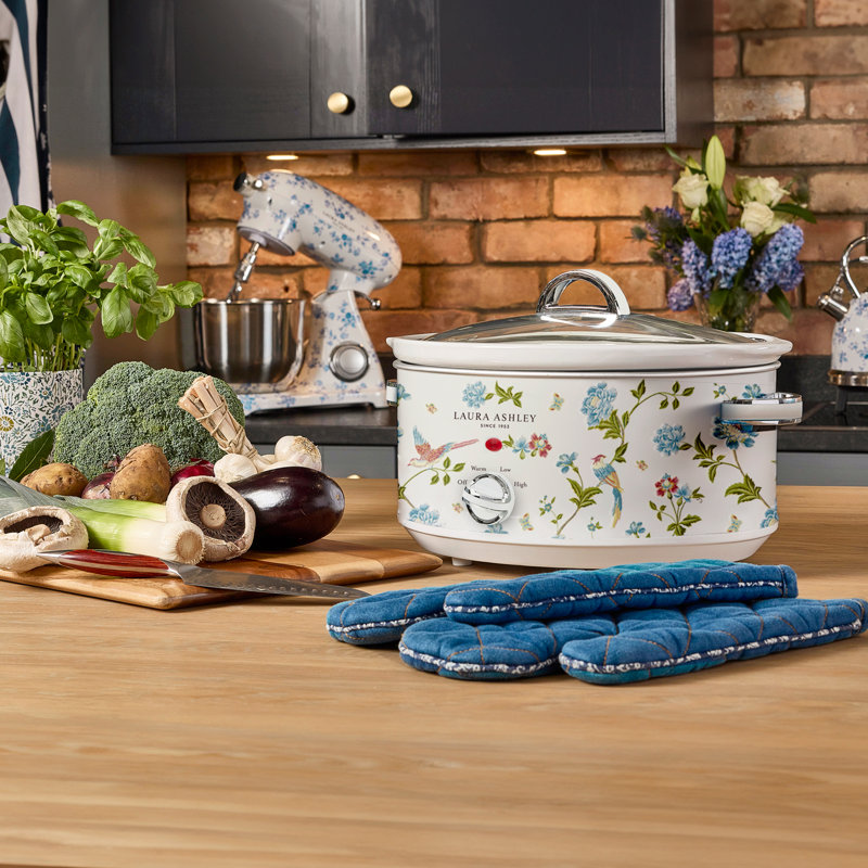 VQ- Laura Ashley 6.5L Slow Cooker, Elveden White