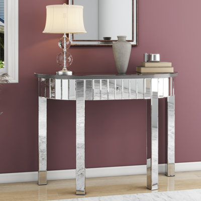 100cm Glass Top Console Table