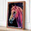 Neon Horse Modern - Wrapped Canvas-1973032174-1973032162