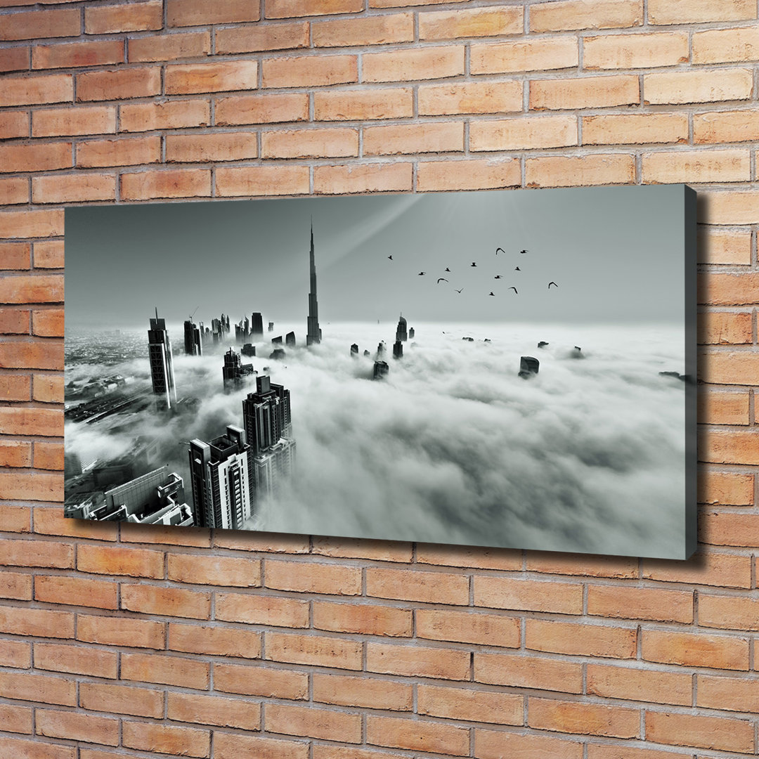 Nebel über Dubai - Kunstdrucke auf Leinwand - Wrapped Canvas