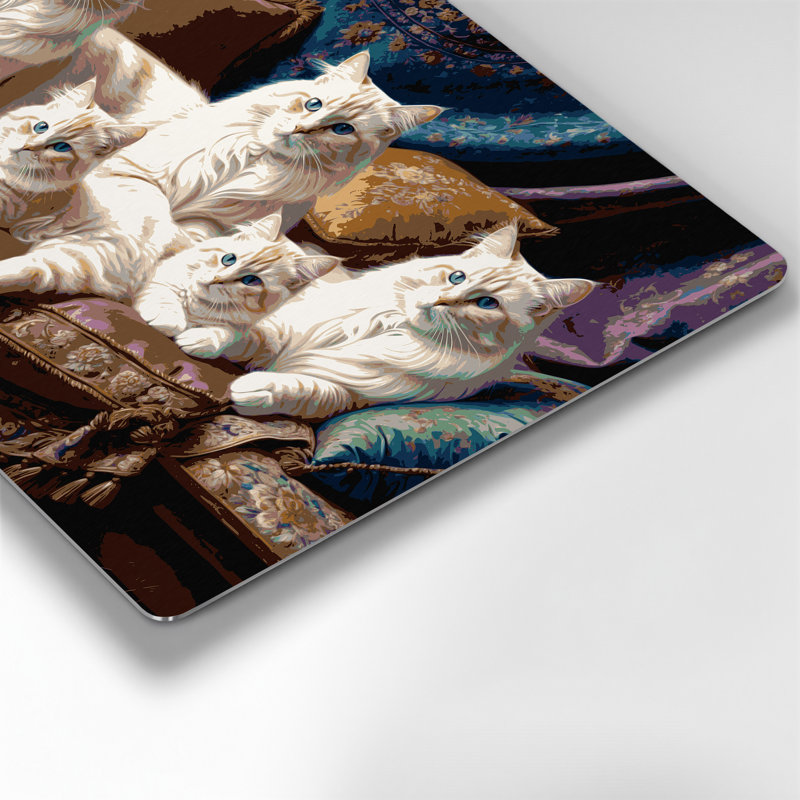 Art mural noir Cats Birman, H 11 po x l 14 po