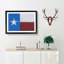Painted Texas Flag in Abstract - Picture Frame Painting Print-55735091-55735103