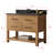 Keri 42'' Single Bathroom Vanity with Blue Limestone Top-2046329540