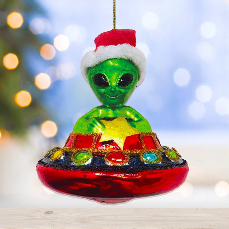 Ornement en verre Jaunutis Alien and UFO