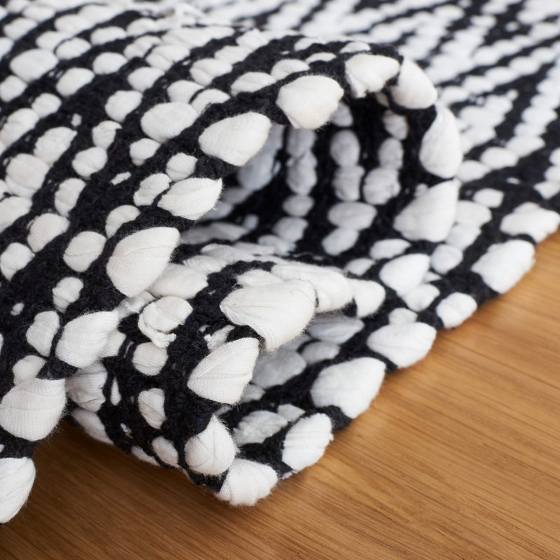 Tapis géométrique tissé à la main Montauk, Rond 6 pi
