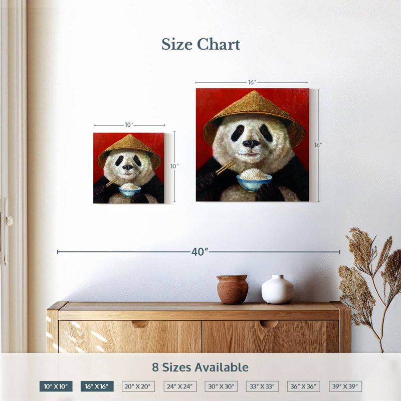 Crowle Panda Feast, 16" H x 16" W