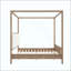 Lit plateforme à baldaquin en bois avec tête de lit tapissier, aucun sommier nécessaire-131125073-131125070