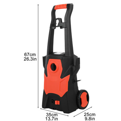 120bar Power Washer; 1400W High Pressure Washer Cleaner with High Power Motor; Insulation Handle
