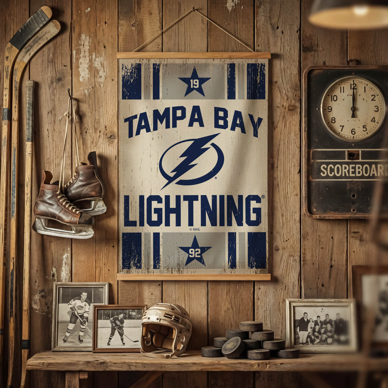 Tapisserie murale 24 "x 36" Tampa Bay Lightning, Lightning de Tampa Bay