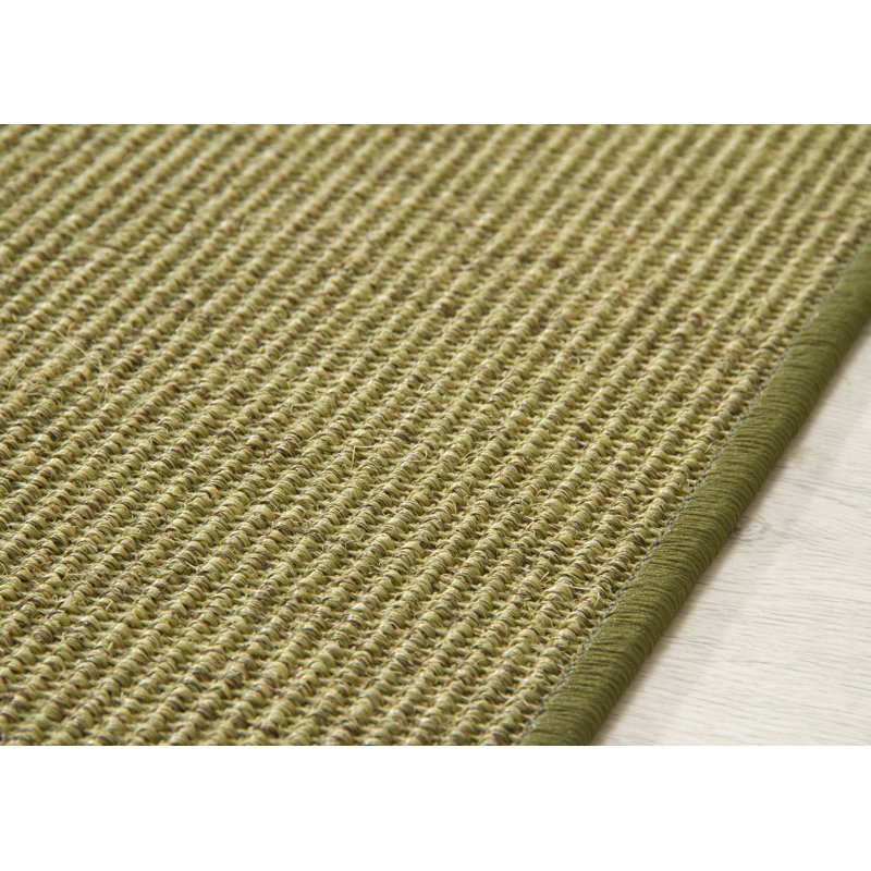 Areesha Solid Colour Jute / Sisal Flatweave Area Rug, Square 200cm