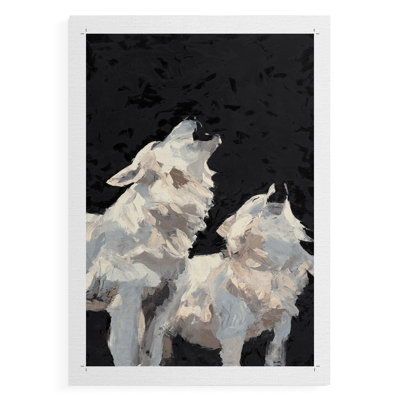 Midnight Wolves - Impression sur toile seulement - NON-CADRE