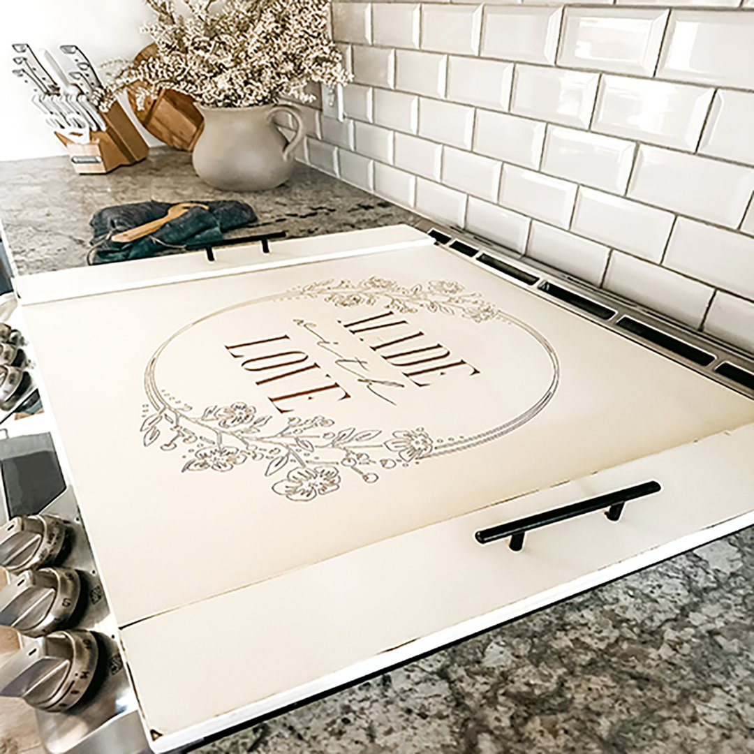 Brandt Works Wooden Stove Top Cover Noodle Board – 30" × 22" Handmade Farmhouse Burner Cover with Handles Brandt Works LLC 