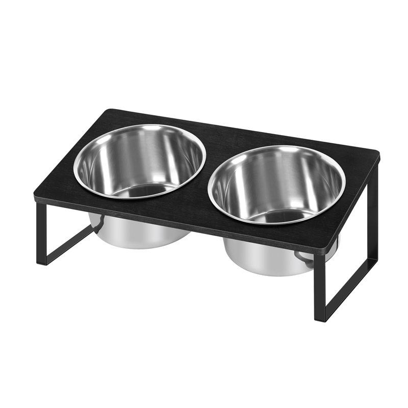 Bol pour animaux en bambou noir