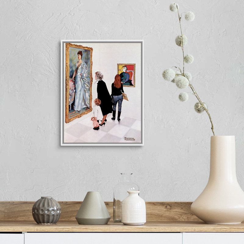Picasso Vs. Art mural Sargent, Cadre flottant blanc, H 16 po x l 13 po x P 1,75 po