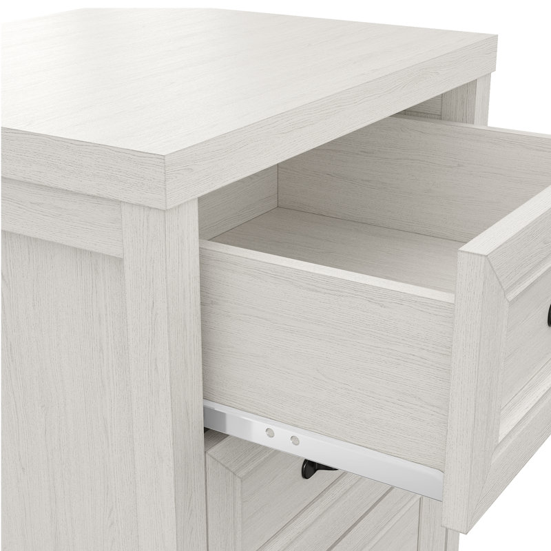 Table de chevet 3 tiroirs, Blanc