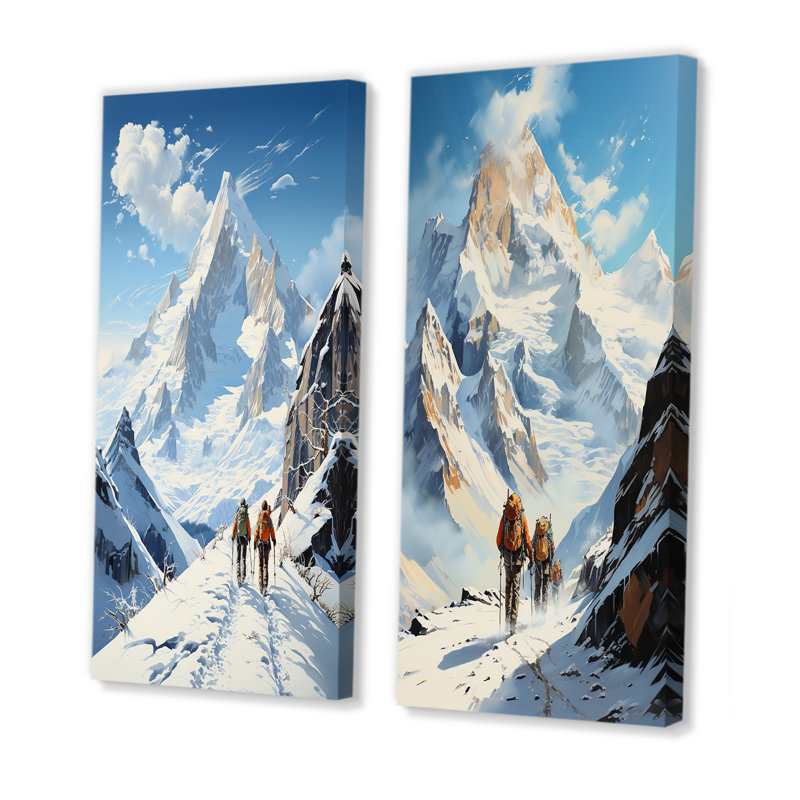 Ensemble de salon 2 pièces montagnes françaises, Toile tendue, H 28 po x l 25 po