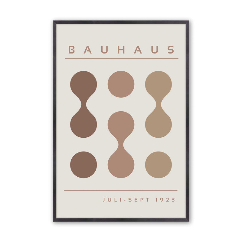 Brun Bauhaus Flow I, impression , H 17,25 po x l 13,25 po, Zinc patiné