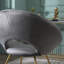 Chaise d'appoint rembourrée avec base au fini doré-1389999845