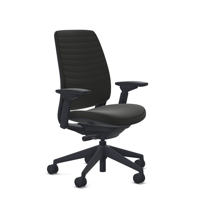 Steelcase Series 2 3D Microknit Airback Task Chair, Night Owl/Graphite, Black, Carpet