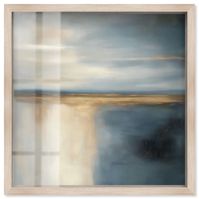 «Coastal Dreams Shadowbox Print», art mural bleu par Art Remedy