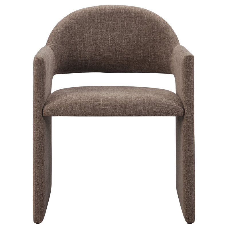 Fauteuil de salle à manger rembourré Talia, Moka