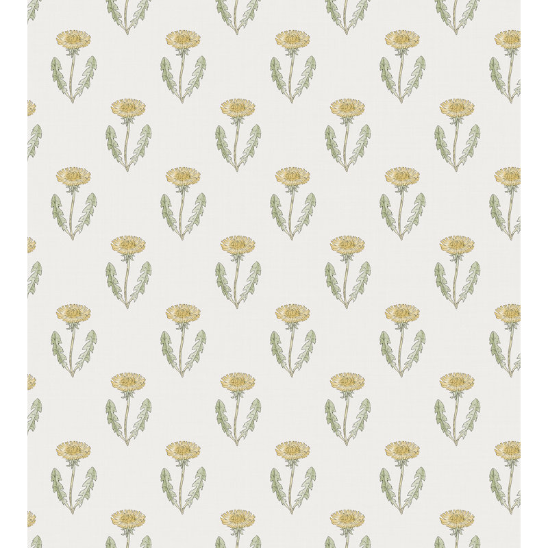 Huset I Solen Floral Wallpaper Roll, Spring Green