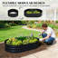 Lit de jardin surélevé pour l'extérieur, bacs à fleurs, bacs à plantes en treillis arqués