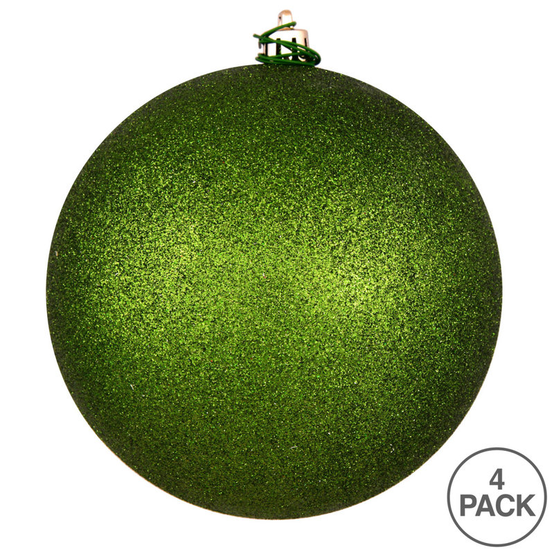 Décoration de boule décorative des Fêtes, H 6 po x l 6 po x P 6 po, Vert genévrier