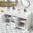 Breonica Shavon 60" Double Sink Bathroom Vanity With Resin Top, Zinc Alloy Faucet, Hand Painted, EPA certificate-986632233