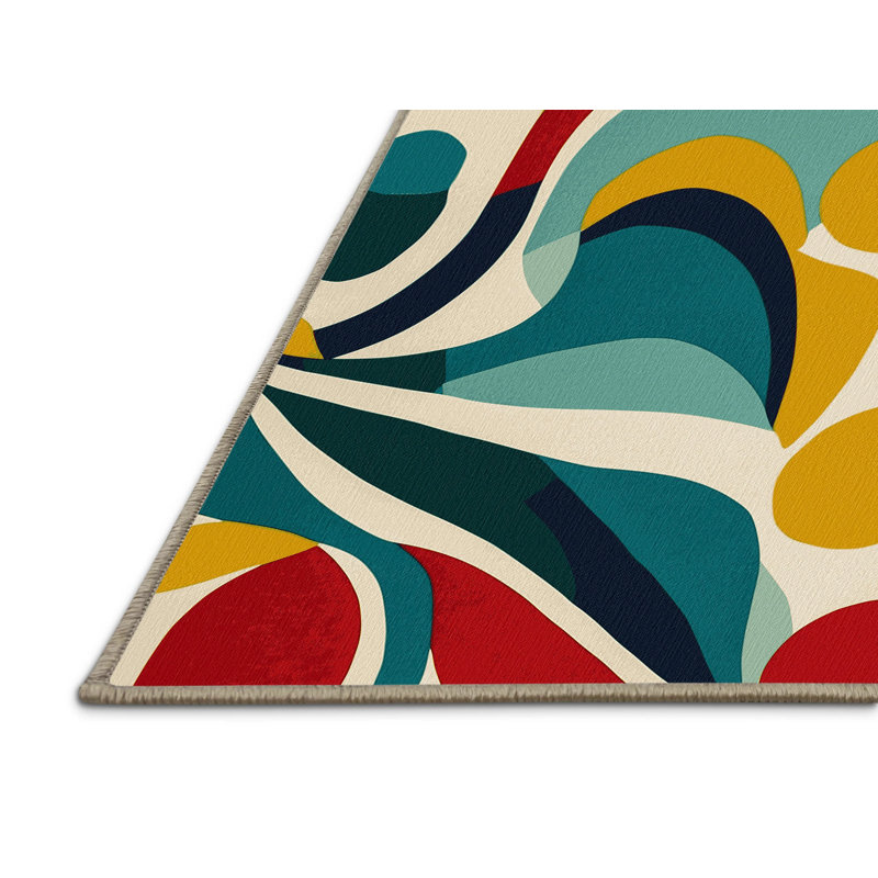 Vibrant Streak Rug, Square 6'