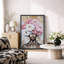 Élégance «Pivoines roses et blanches couronne, portrait féminin, images de chambre de jeune fille afro-américaine, impression sur toile encadrée, impression sur toile»-107907693-107907696