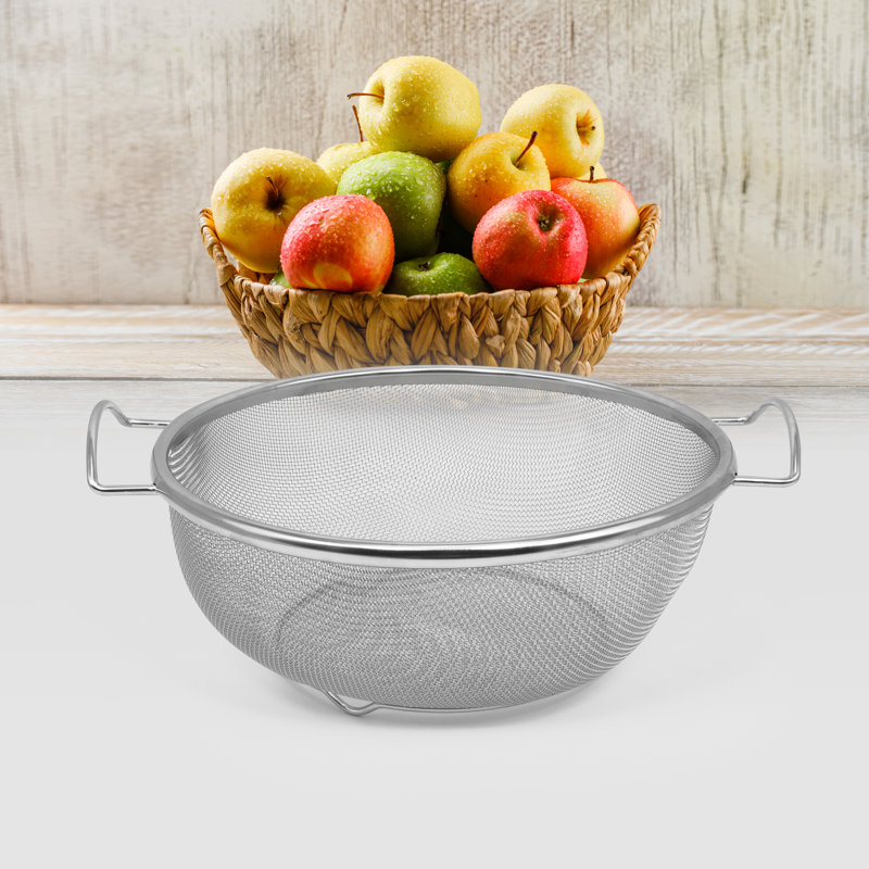 Stainless Steel Fine Mesh Colander with Resting Base