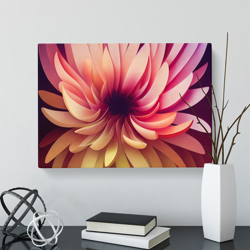 Alluring Chrysanthemum Flower - Wrapped Canvas