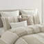 3 pièces d'édredon taupe très grand / très grand - Rembourrage en coton orné de garniture lavable à la machine
