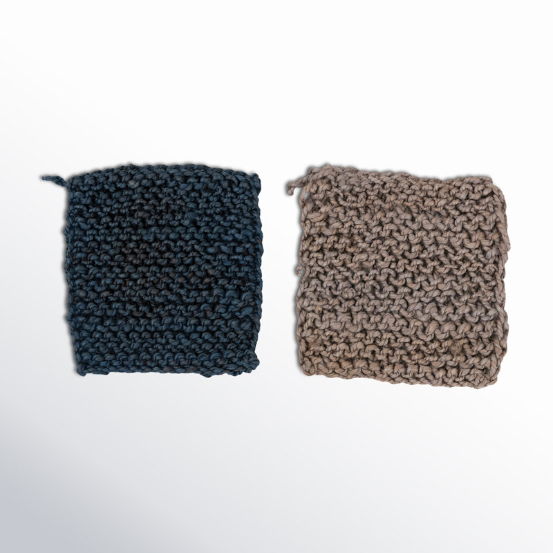 Joss & Main Jenera Solid Colour Jute Potholder Set