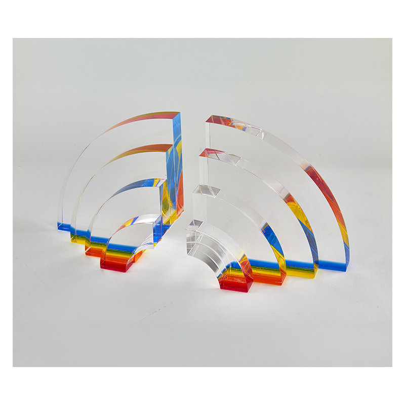 Lucite Rainbow Bookends
