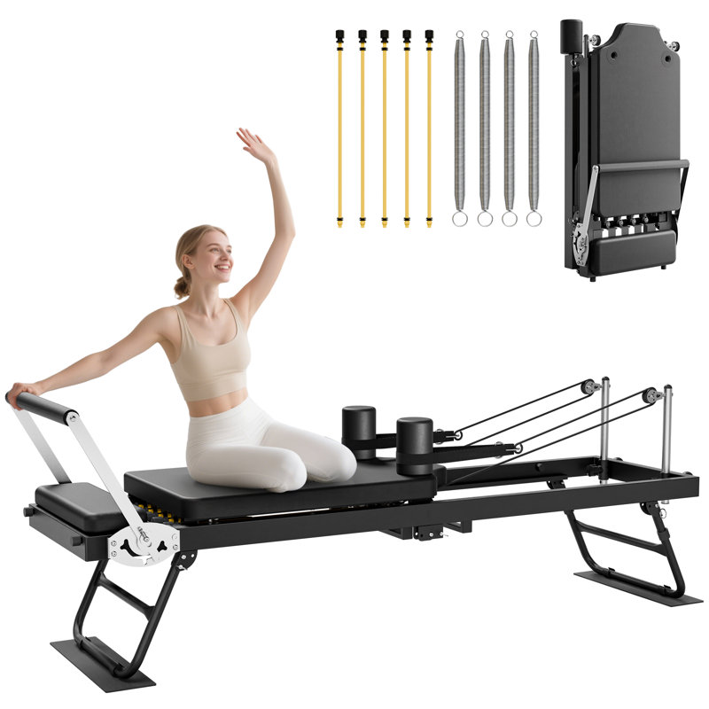 Ilates Reformer, Foldable Reformer Pilates Machine & Equipment For Home Use And Gym Workout