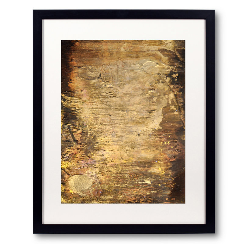 «228 Topaz Sky» par Anne B. Schwartz - peinture encadrée, 20" H x 16" W