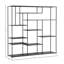 Daren 71" x 71" Metal Bookcase, Black