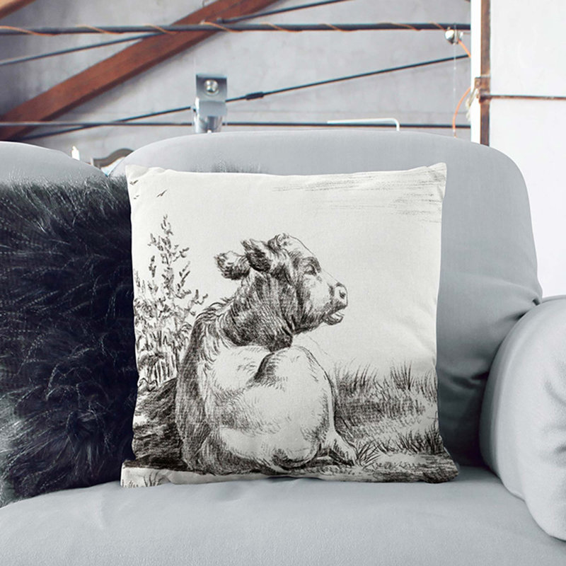 Square Throw Cushion, 55cm H x 55cm W x 20cm D