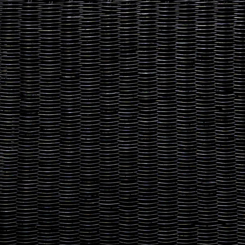 Woven Rattan Square End Table, Black, Black
