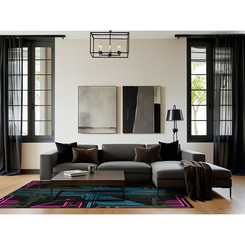 Photon Slice Rug, Square 4'