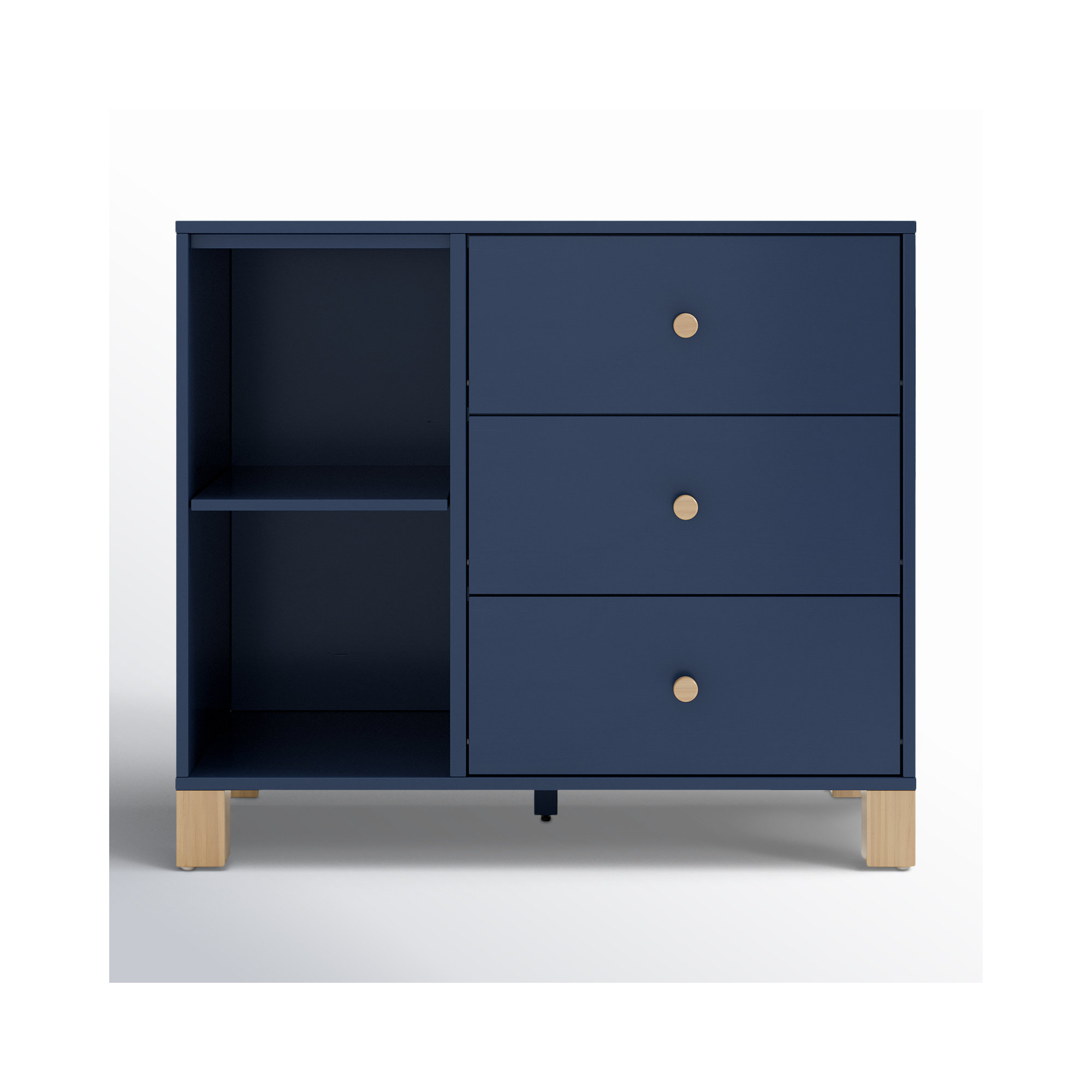 California 3 Drawer Combo Dresser, Midnight Blue
