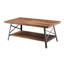Table basse avec rangement en chêne patiné et sable noir
